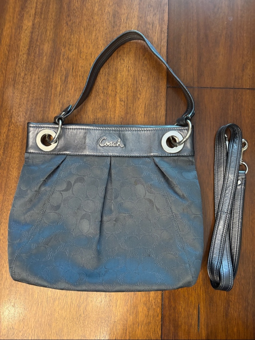 Coach Slate Blue Signature Shoulder Bag